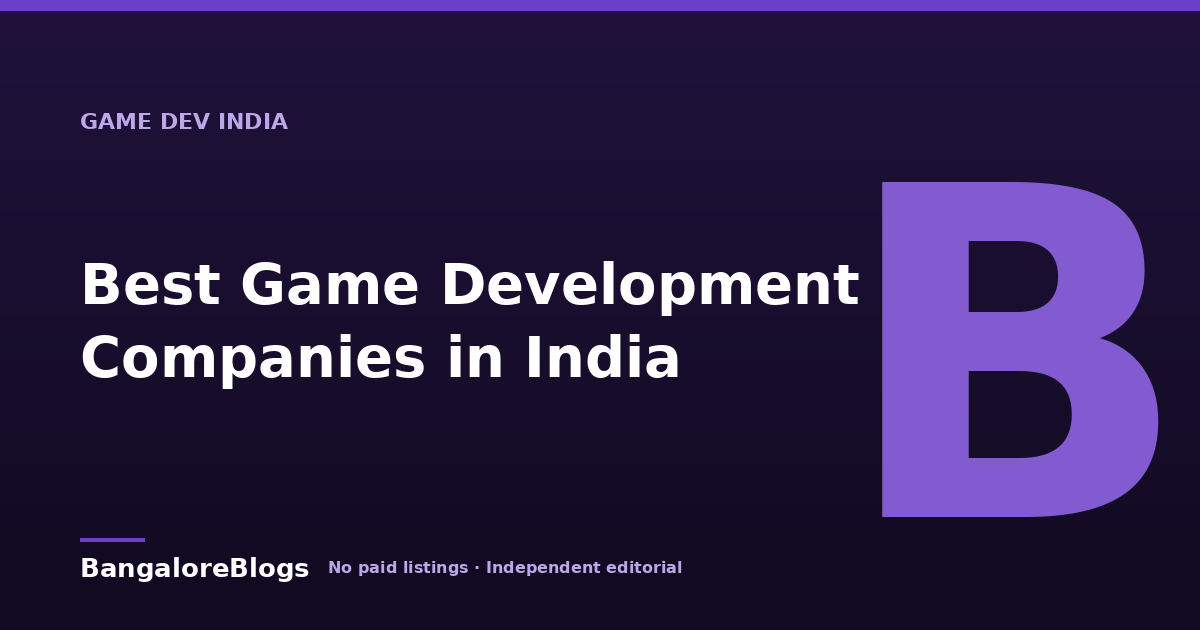 Best Game Development Companies in India 2026 | Top 15