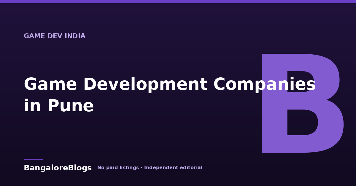 Game Development Companies in Pune 2026 | Top Studios