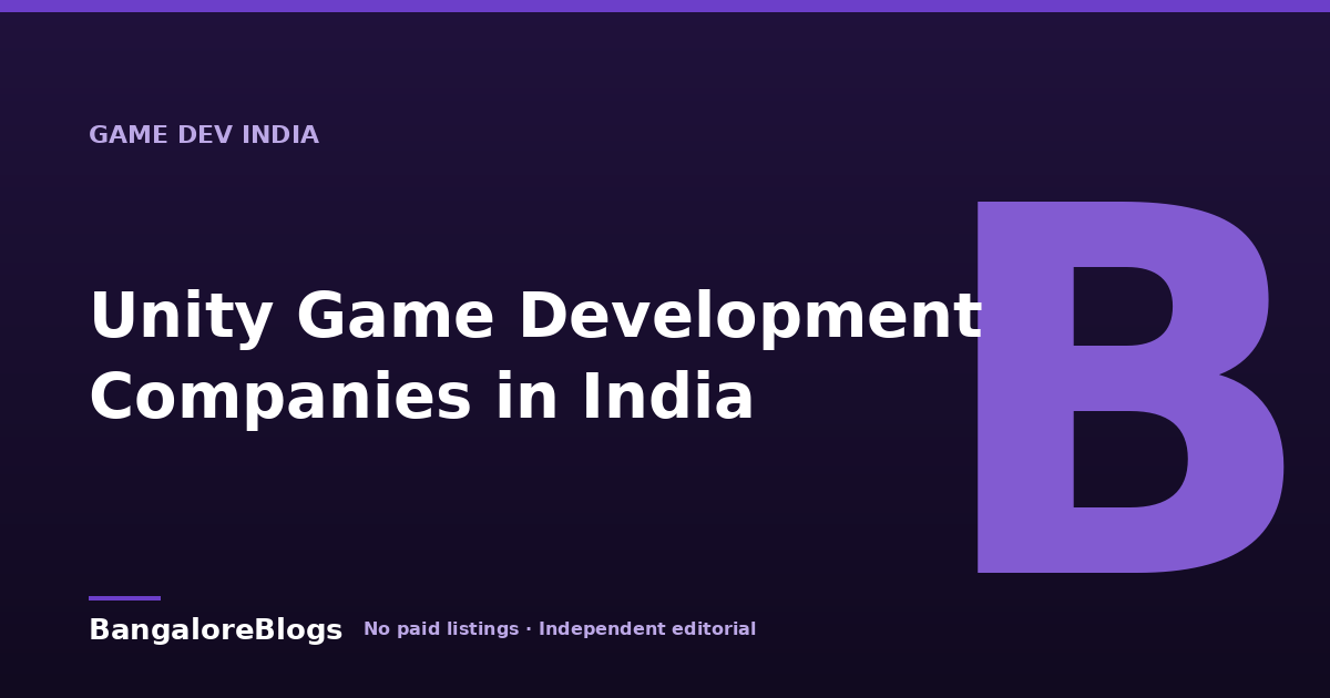 Unity Game Development Companies India 2026 | Top 10