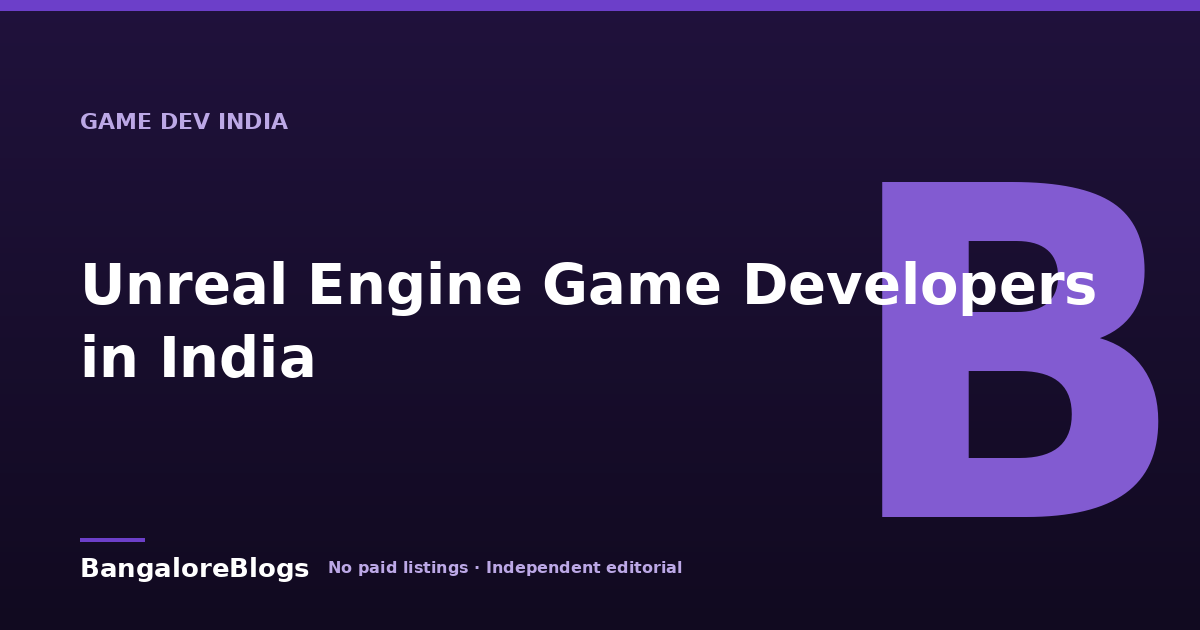 Unreal Engine Developers in India 2026 | Top Studios