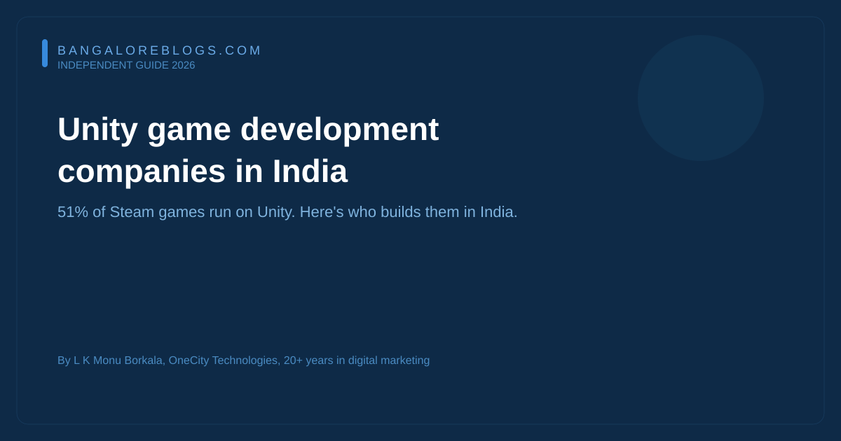 Unity game development companies in India 2026 — top 10 studios reviewed with hiring tips